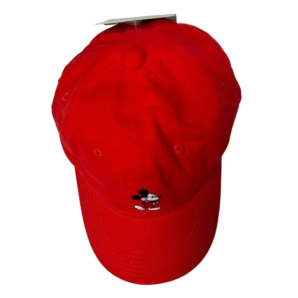 DISNEY Mickey Mouse New Tags Baseball Adjustable‎ Red Cap One Size 100%Cotton